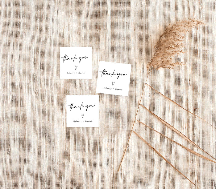 Minimalist Favor Tag Template | Modern Wedding Shower Favor Tags