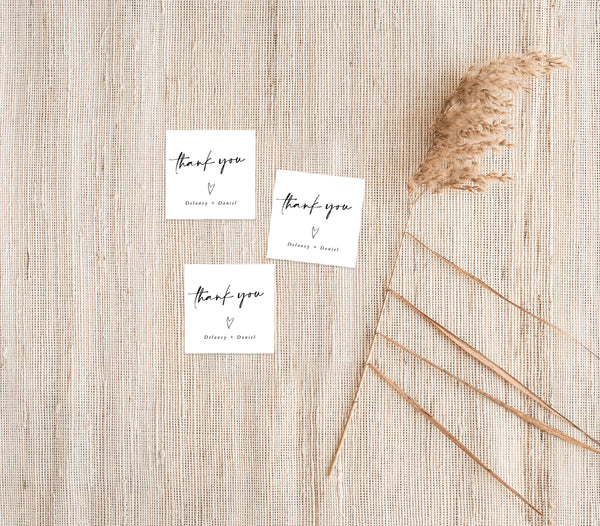 Minimalist Favor Tag Template | Modern Wedding Shower Favor Tags 