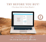 Minimalist Wedding Timeline Template | Modern Order of Events Timeline