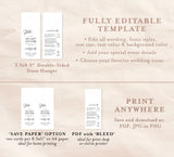 Minimalist Wedding Welcome Letter & Itinerary Template | Modern Wedding Itinerary