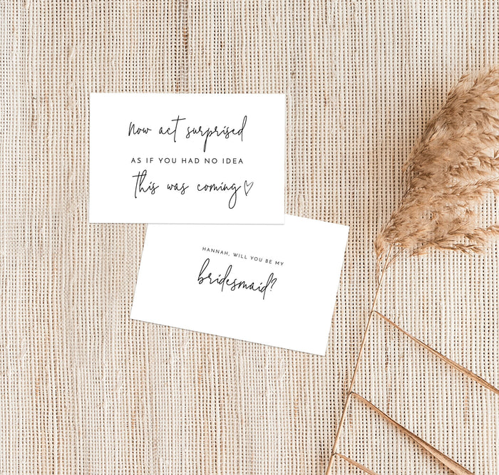 Now Act Surprised Bridesmaid Proposal | Will You Be My Bridesmaid