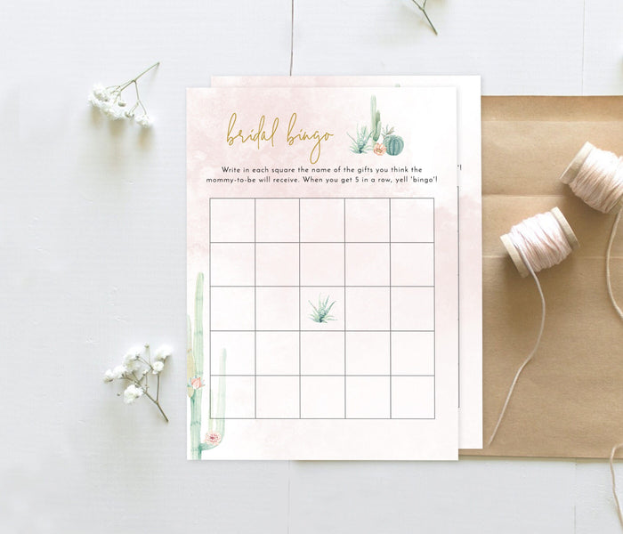 Bridal Bingo Game Template | Fiesta Bridal Shower Game