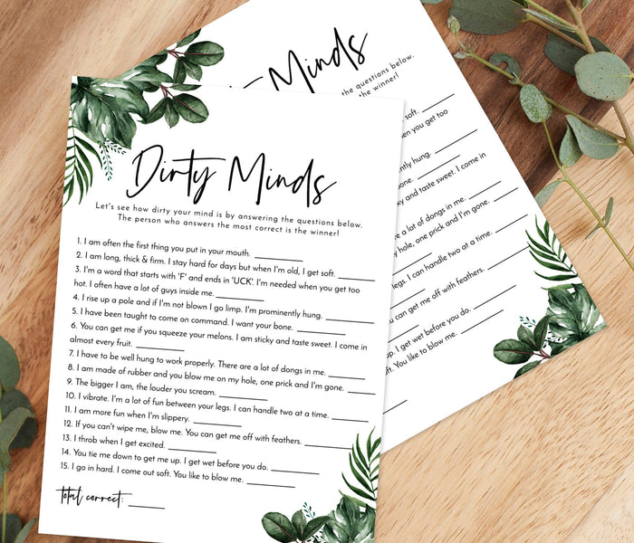Dirty Minds Bachelorette Game | Dirty Bachelorette Party Game