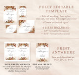Rustic Fall Wedding Sign Template | Autumn Wedding Custom Sign