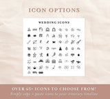 Minimalist Wedding Welcome Letter & Itinerary Template | Modern Wedding Itinerary