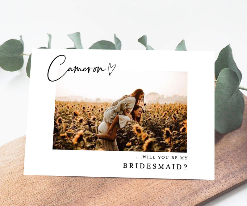 Will You Be My Bridesmaid | Bridesmaid Photo Card 