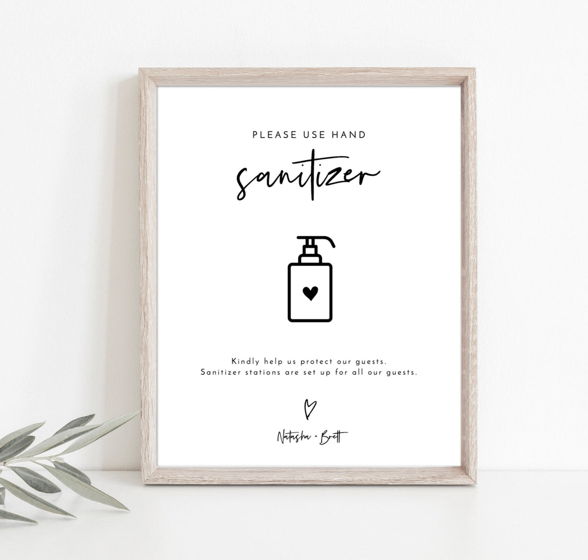 Hand Sanitizer Station Sign | Social Distance Wedding