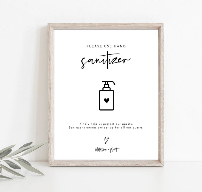 Hand Sanitizer Station Sign | Social Distance Wedding