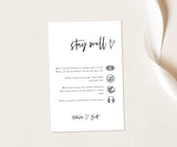 Stay Well Wedding Enclosure Card | Stay Healthy Wedding Card