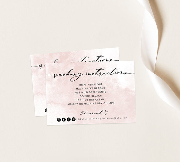 Small Business Care Card | Clothing Care Card 