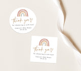 Rainbow Shower Favor Tag Template | Round Favor Tags