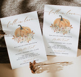 Fall Bridal Shower Invitation Template | Fall in Love Shower Invite 