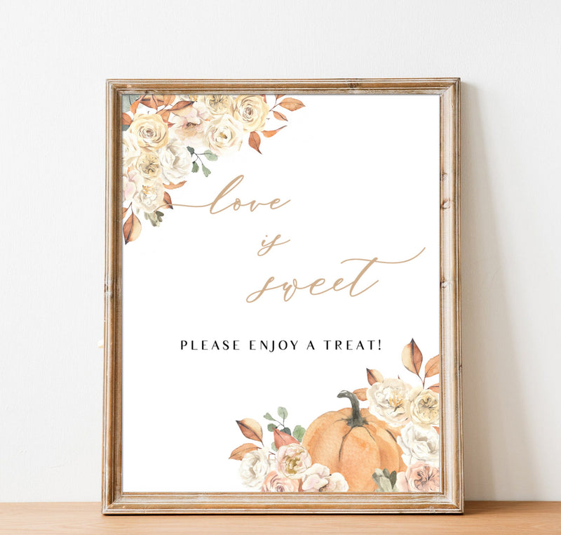 Rustic Fall Shower Sign Template | Autumn Shower Custom Sign 