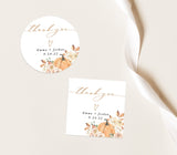 Fall Shower Favor Tag Template | Round Favor Tags 