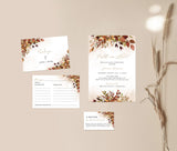 Fall Bridal Shower Invitation | Fall Leaves Invite Template 