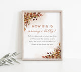 How Big Is Mommy's Belly Game | Fall Baby Shower