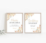 Fall Wedding Social Distance Signs | Please Wear A Mask Wedding Sign