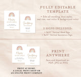 Rainbow Shower Social Distance Signs | Please Wear A Mask Wedding Sign