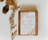 Fall Baby Shower Advice and Predictions Card | Gender Neutral Baby Shower
