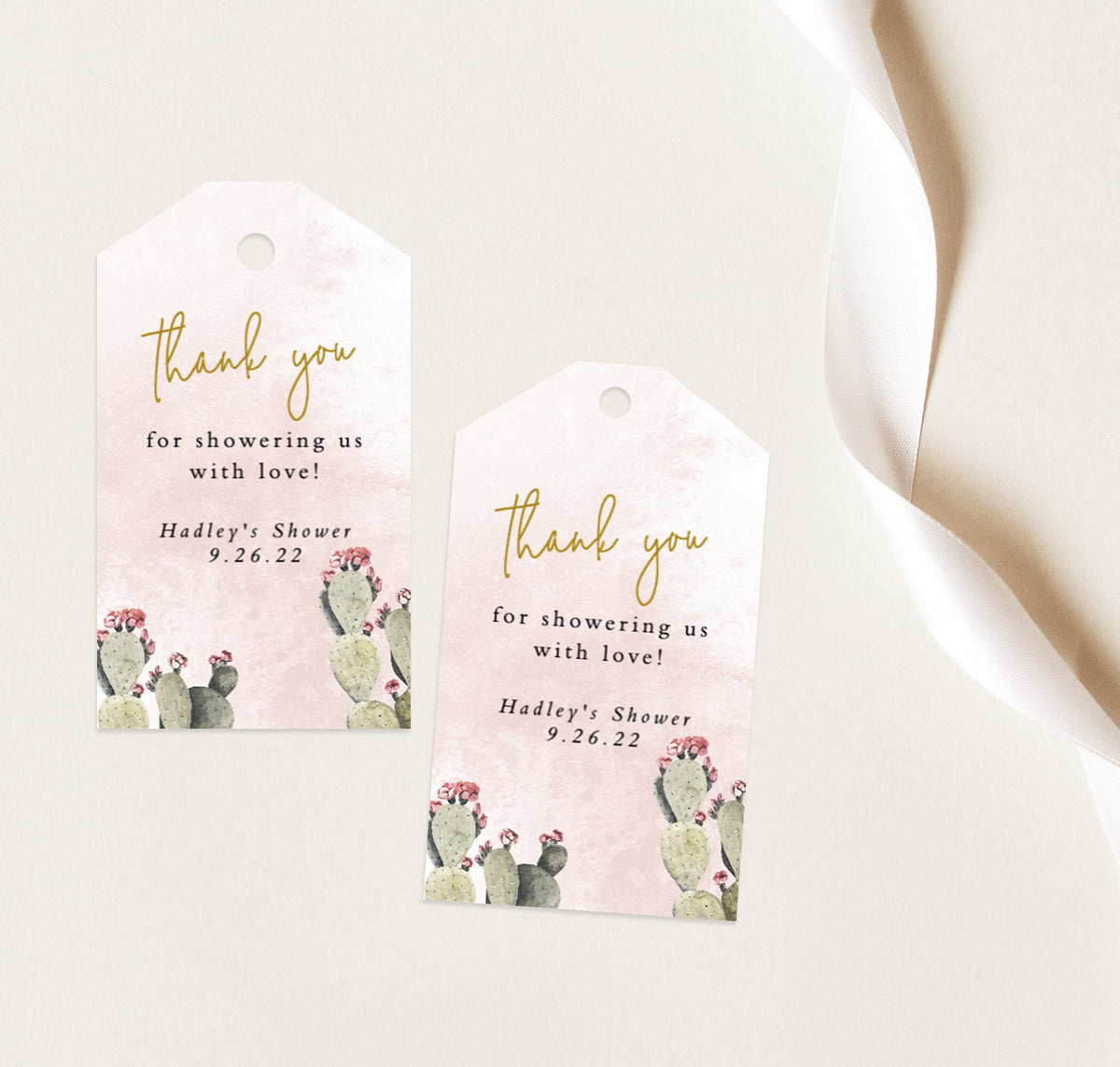 Fiesta Shower Thank You Shower Favor Tag | Editable Favor Tag Template