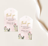 Fiesta Shower Thank You Shower Favor Tag | Editable Favor Tag Template