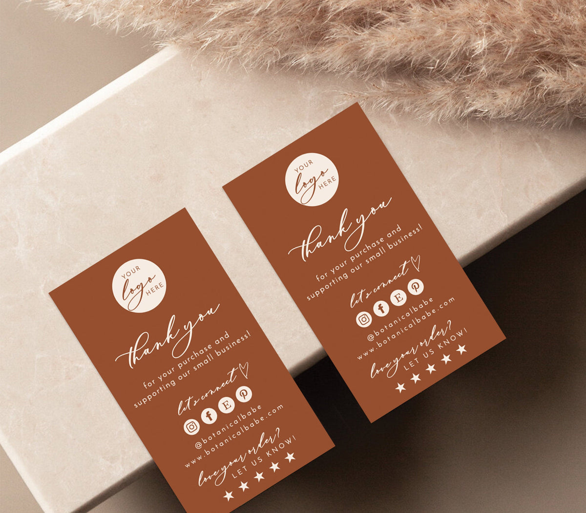 Terracotta Small Business Thank You Card | Boutique Thank You Template