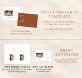 Terracotta Photo Save the Date Postcard | Minimalist Save the Date Template