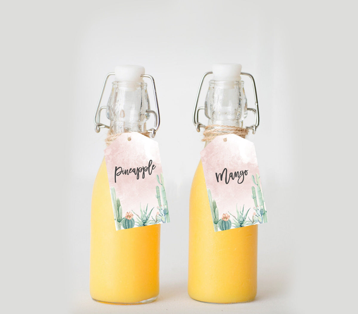 Mimosa Bar Juice Drink Tags Template | Fiesta Shower Tags