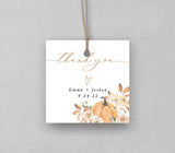 Fall Shower Favor Tag Template | Round Favor Tags