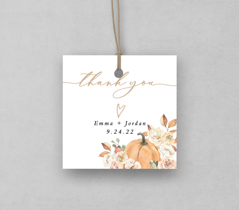 Fall Shower Favor Tag Template | Round Favor Tags 