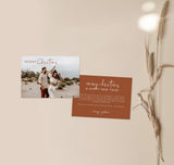 Terracotta Christmas Card Template | Minimalist Christmas Card