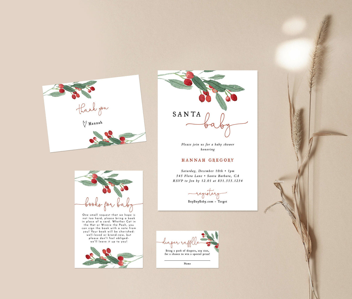 Winter Baby Shower Invite Template | Winter Baby Shower