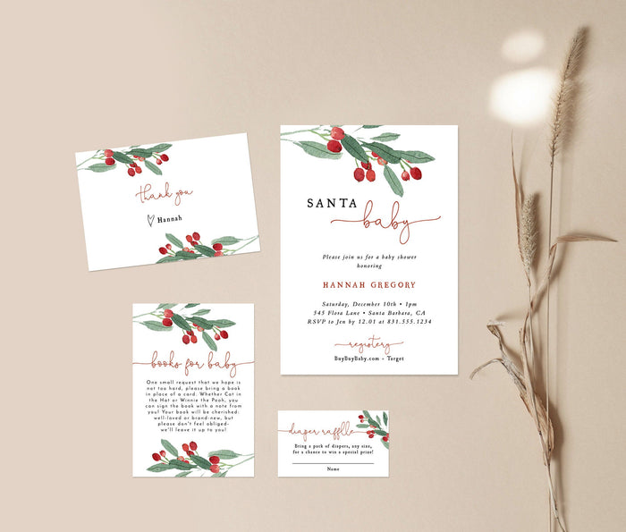 Winter Baby Shower Invite Template | Winter Baby Shower
