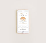 Fall Baby Shower E-Vite Template | Pumpkin Baby Shower Invite