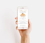 Fall Baby Shower E-Vite Template | Pumpkin Baby Shower Invite