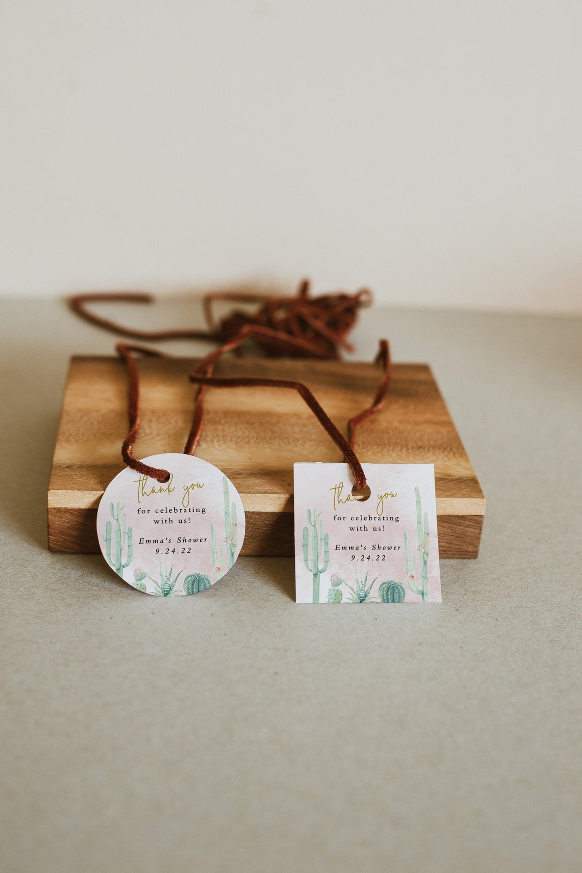Fiesta Shower Thank You Shower Favor Tag | Editable Favor Tag Template