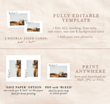 Photo Thank You Card Editable Template | Minimalist Wedding Thank You Card