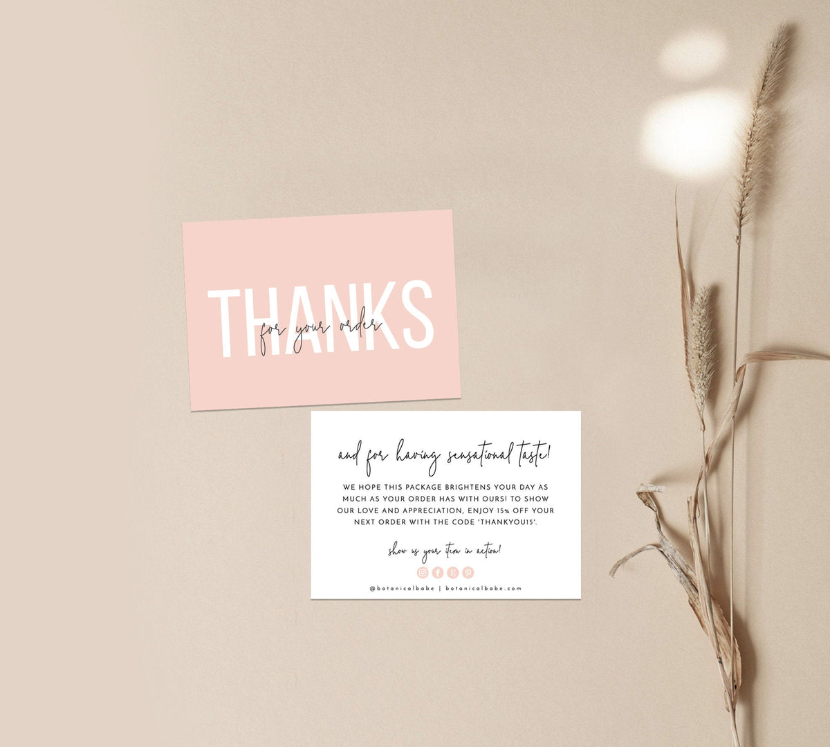 Small Business Thank You Card | Editable Thank You Card Template