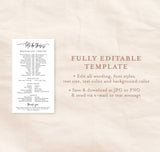 Wedding Party Timeline | Electronic Itinerary