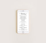 Wedding Party Timeline | Electronic Itinerary
