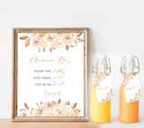 Bridal Shower Mimosa Bar Sign | Autumn Shower Mimosa Sign