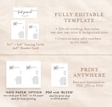 Modern Wedding Seating Chart Cards | Minimalist Wedding Table Seating Chart Cards