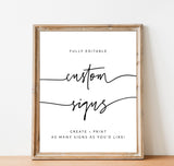 Minimalist Wedding Sign Template | Customizable Wedding Signage