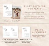 Minimalist Wedding Invitation Template | Editable Minimalist Wedding Invite