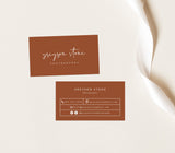 Terracotta Small Business Card | Boutique Business Card Template