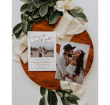 Married and Bright Christmas Card | Minimalist Christmas Photo Card