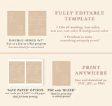 Minimalist Wedding Program | Desert Wedding Program