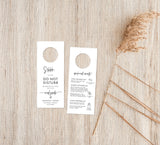 Wedding Door Hanger | Welcome Letter & Itinerary