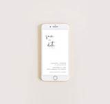 Modern Save the Date Text Invite | Minimalist Save the Date Evite