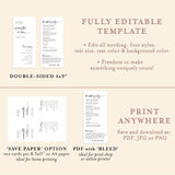 Minimalist Wedding Program Template | Printable Order of Service 